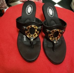 Dr.Scholls compfort Sandels- 3"-heel-Sz.7.5M Gently pre-luved